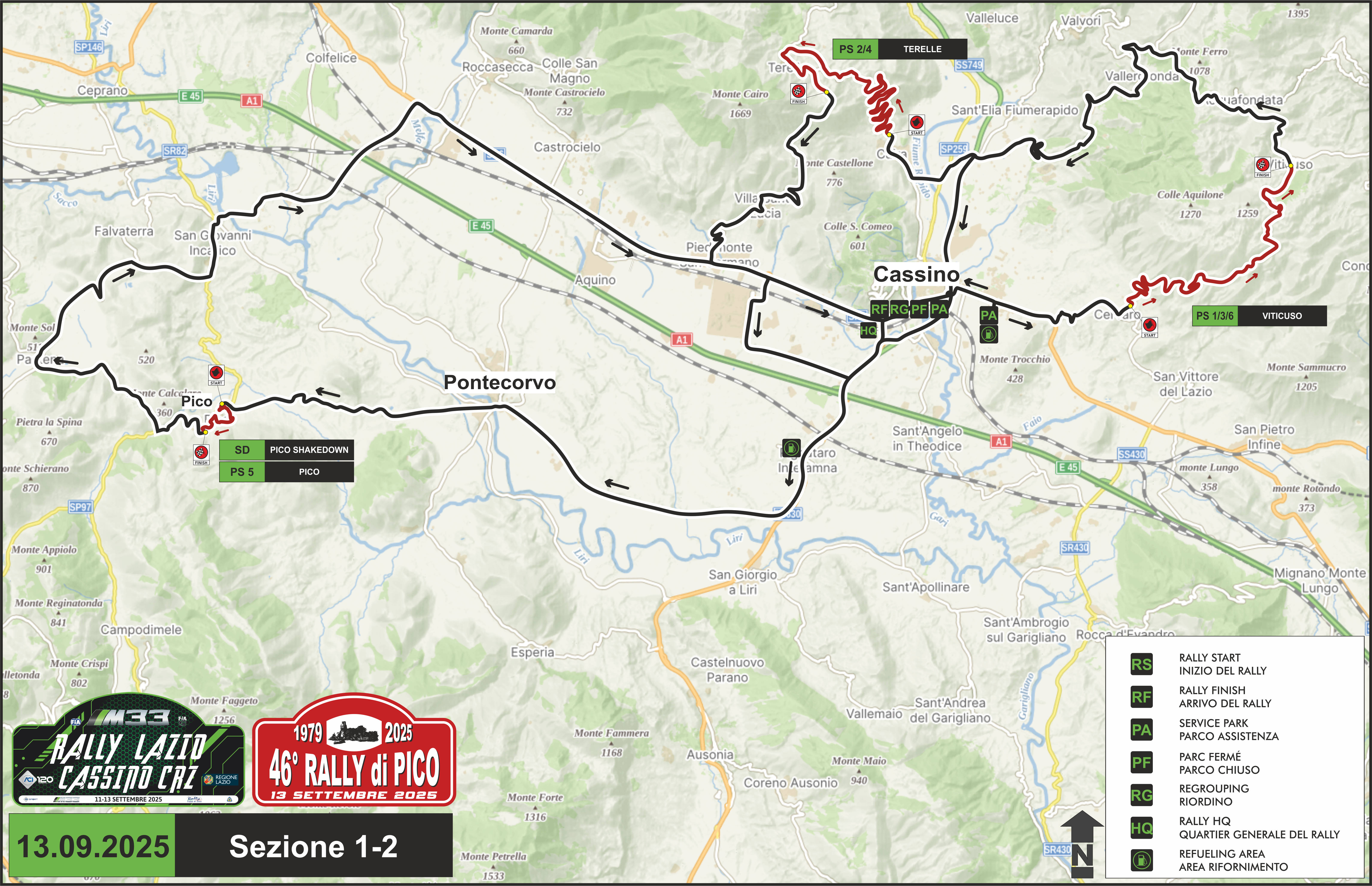 Cartina 46 Rally di Pico 2025